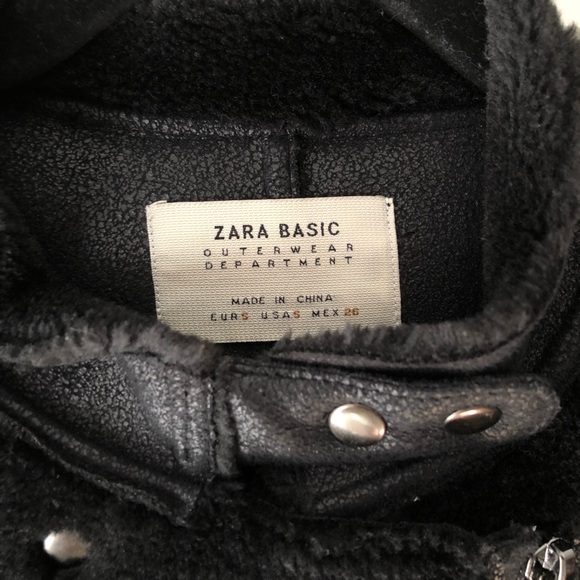 Zara Faux Fur Shearling Coat - Picture 4 of 12